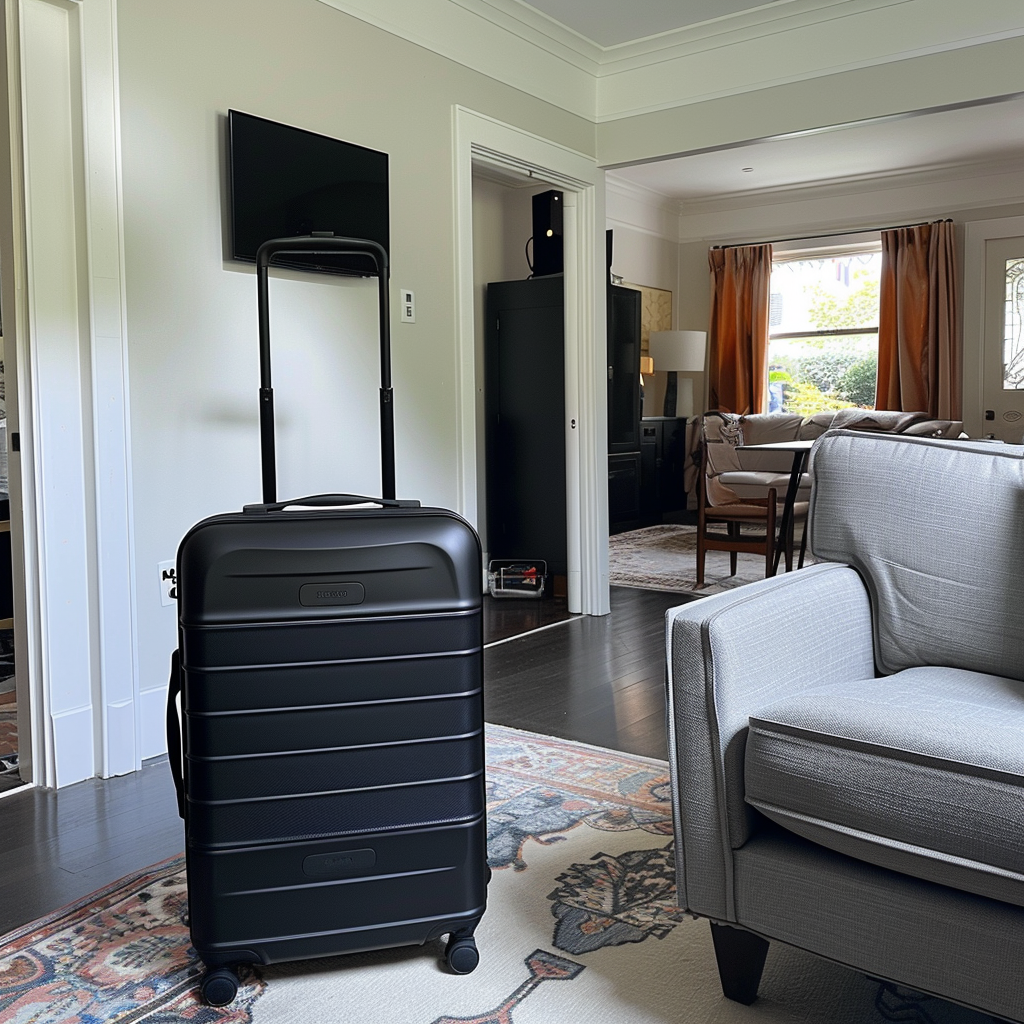 Une valise dans un salon | Source : Midjourney