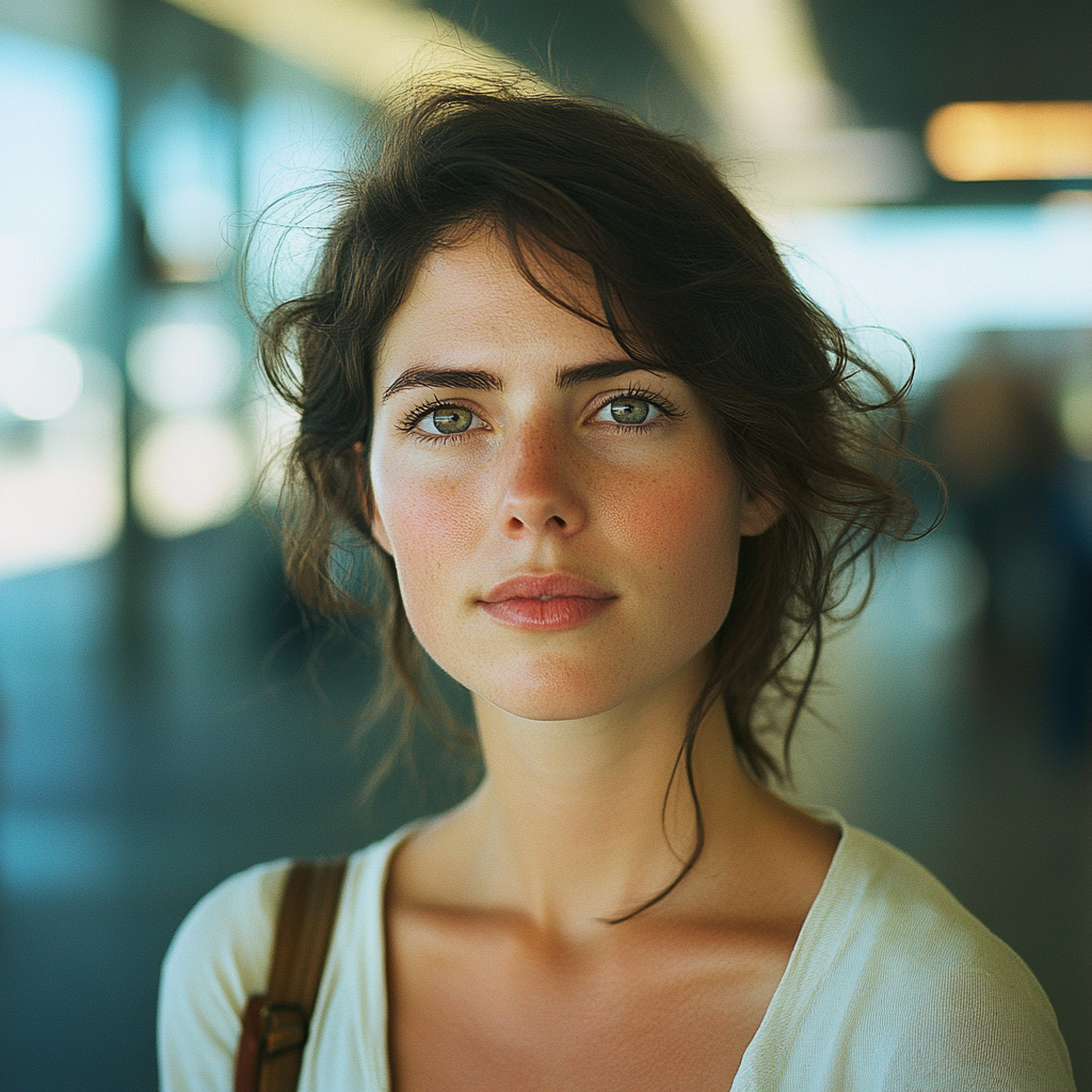 Une femme à l'aéroport | Source : Midjourney