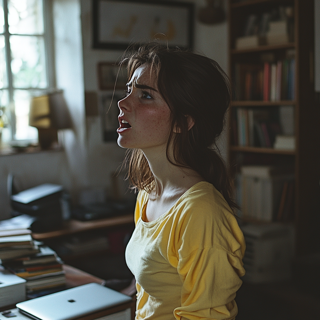 Une femme en colère qui crie | Source : Midjourney