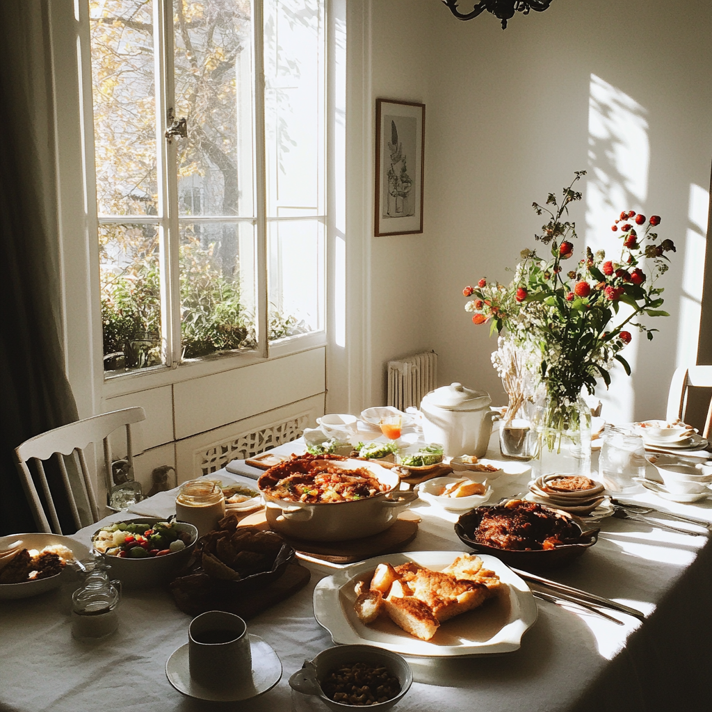 De la nourriture sur une table | Source : Midjourney