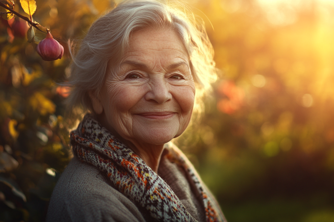 Une femme plus âgée au sourire chaleureux | Source : Midjourney