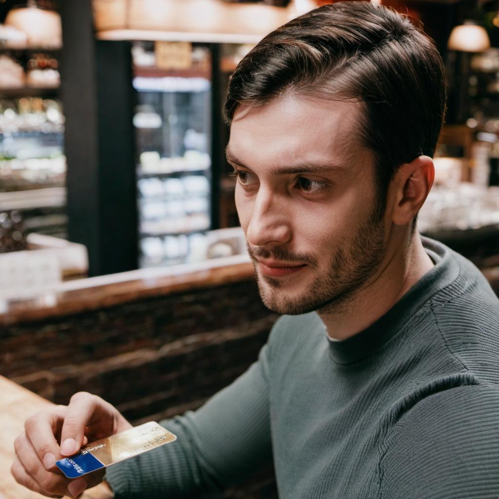 Un homme qui paie son repas après un rendez-vous galant | Source : Midjourney