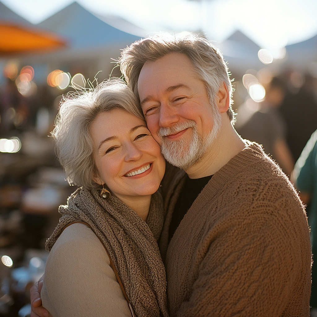 Un couple dans un marché aux puces ensemble | Source : Midjourney