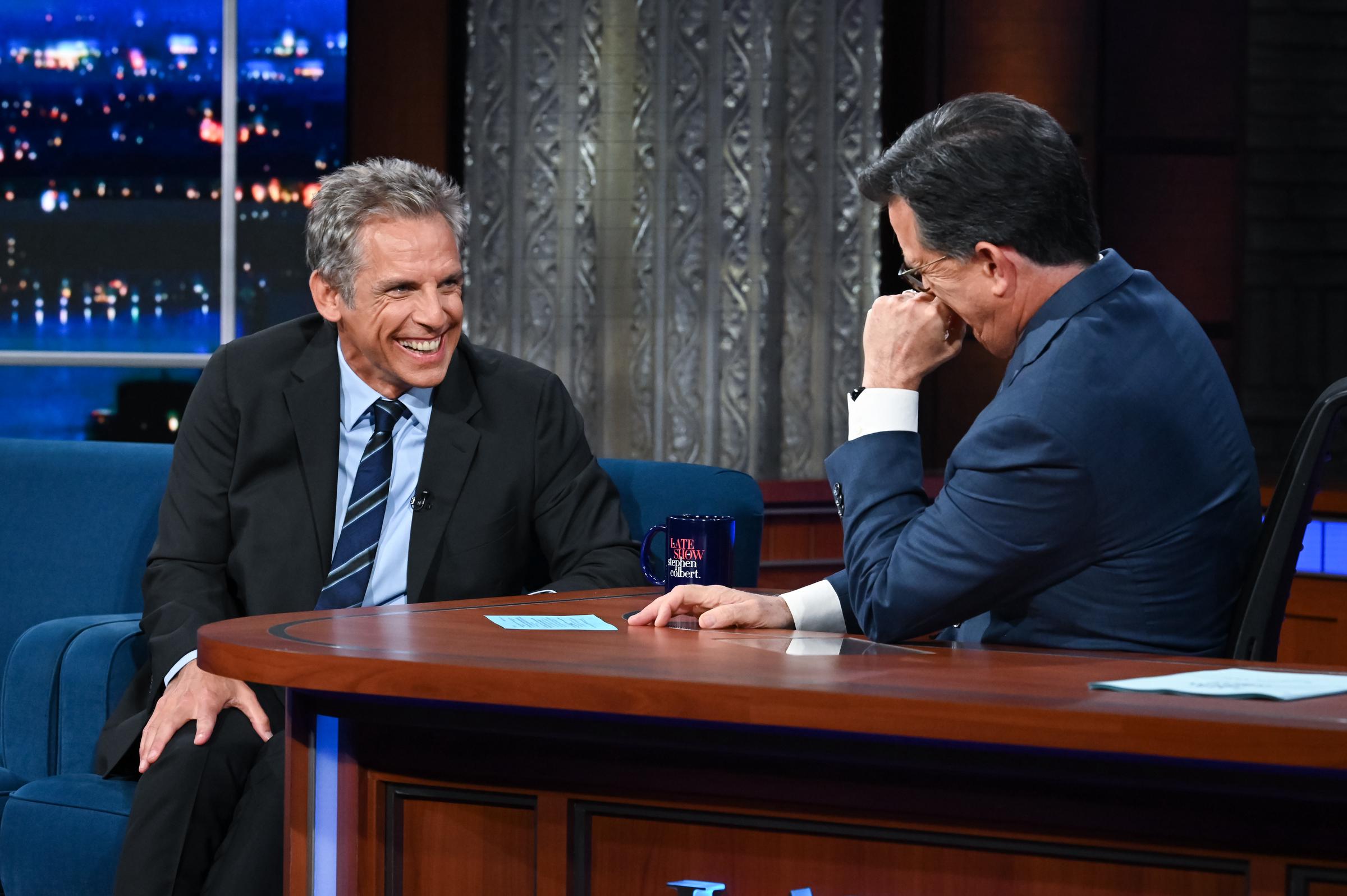 Ben Stiller lors de l'émission "The Late Show with Stephen Colbert", le 9 août 2022 | Source : Getty Images