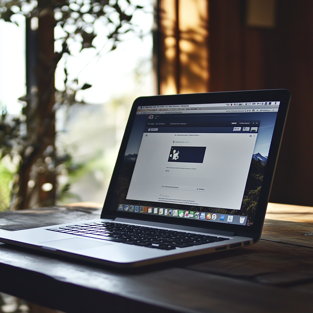 Un ordinateur portable ouvert sur une table | Source : Midjourney