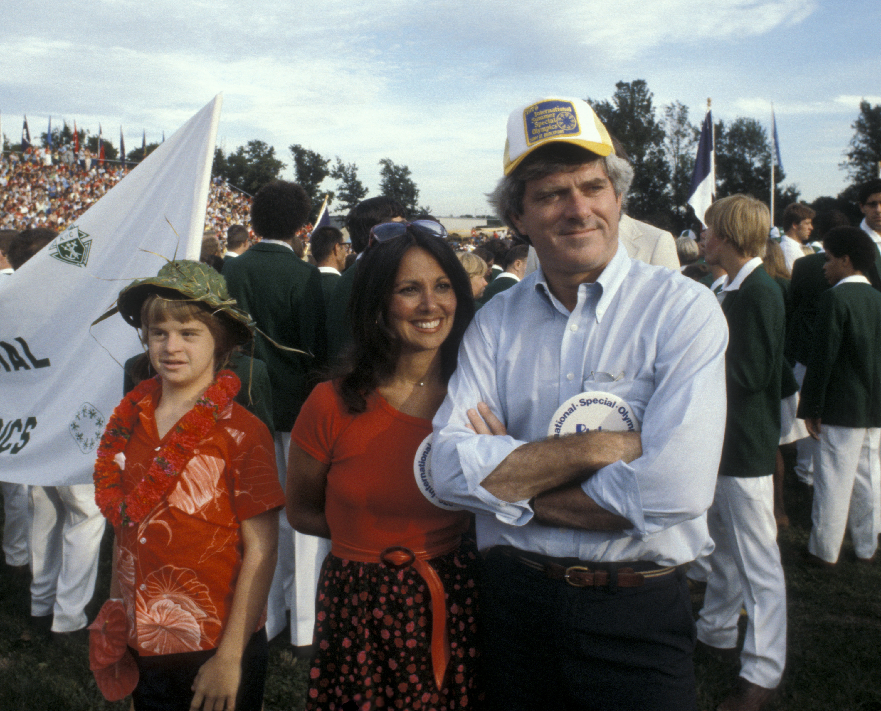 Marlo Thomas et Phil Donahue lors des Jeux olympiques spéciaux de 1979 à Brockport, New York | Source : Getty Images