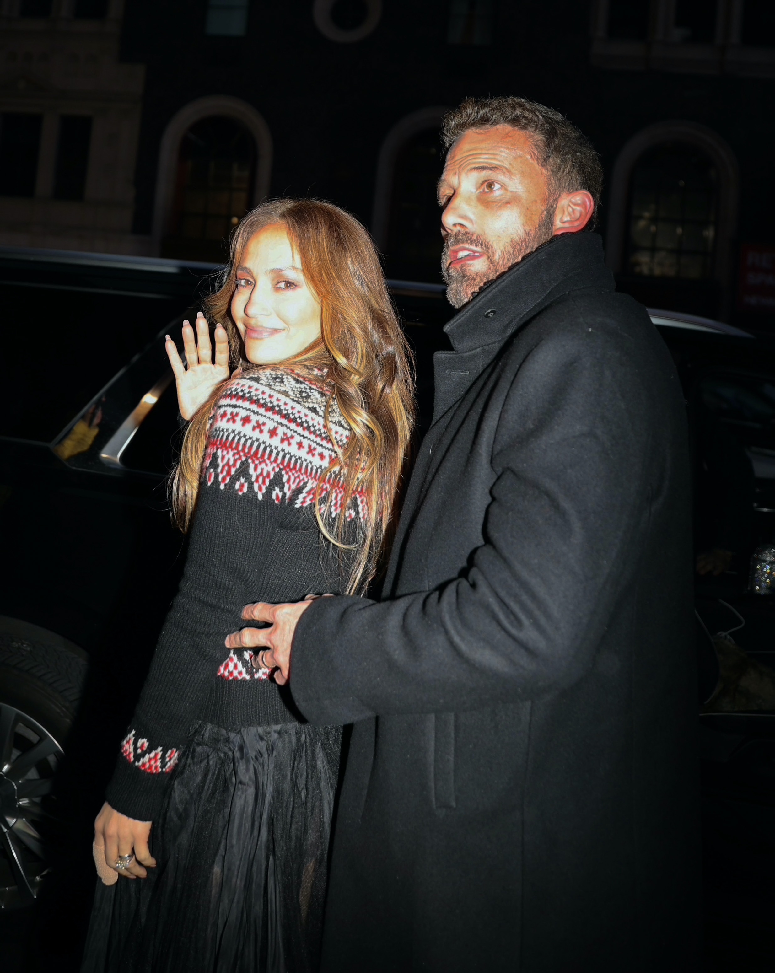 Jennifer Lopez et Ben Affleck repérés lors d'une sortie à New York le 25 novembre 2022 | Source : Getty Images