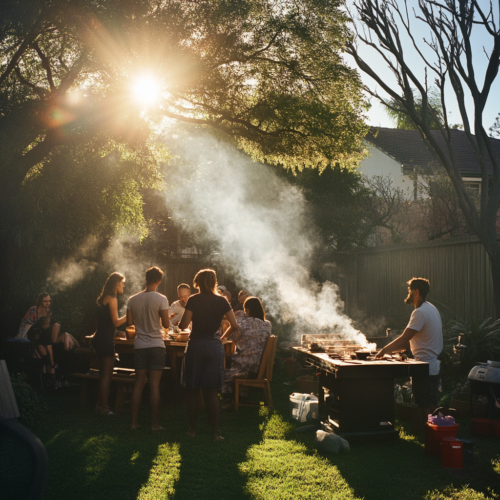 Des gens font un barbecue | Source : Midjourney