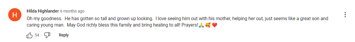Un fan commente l'allure de Knox | Source : YouTube/HollywoodPipeline