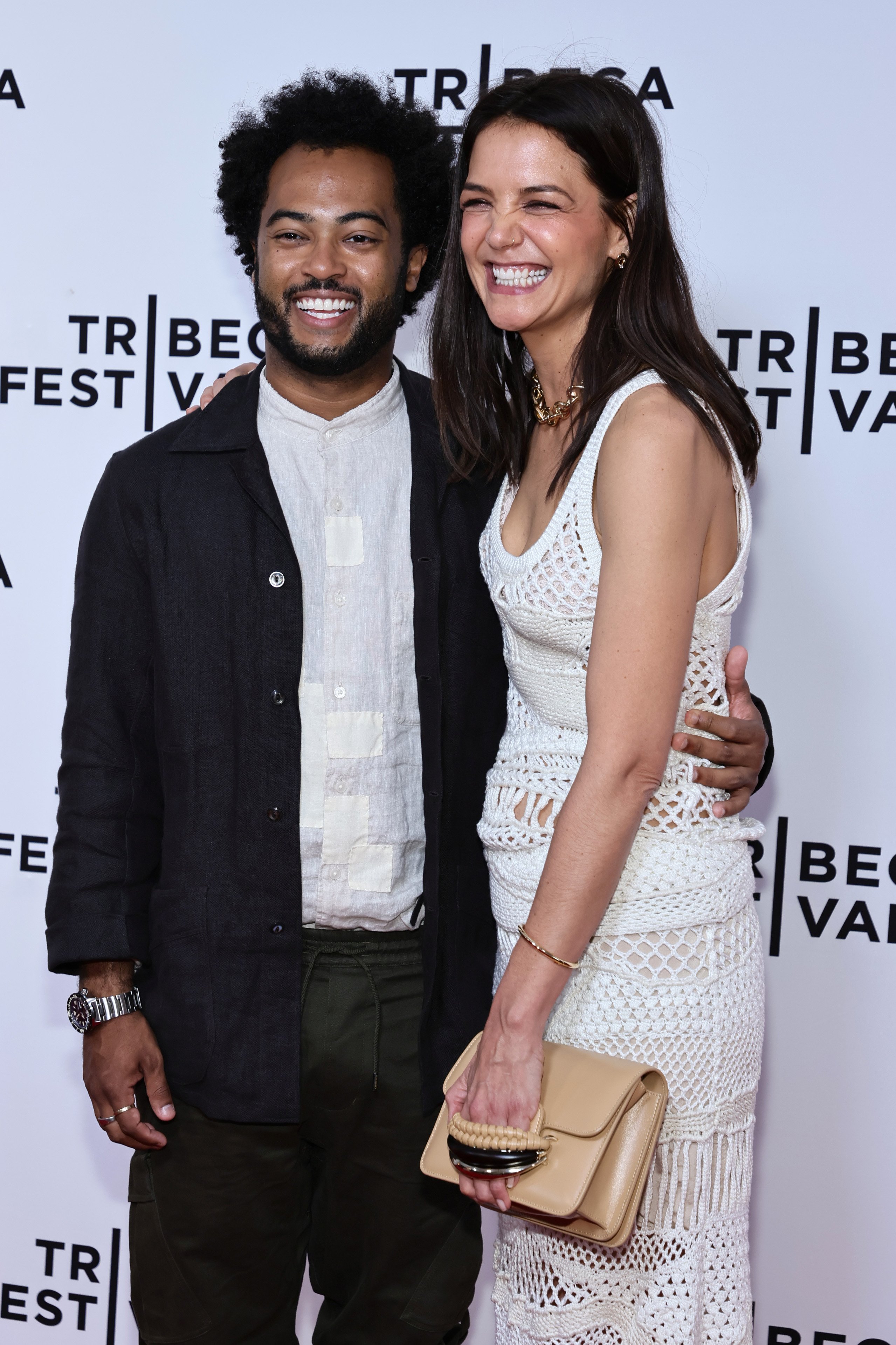 Bobby Wooten III et Katie Holmes à la première de "Alone Together" au festival Tribeca le 14 juin 2022 à New York | Source : Getty Images