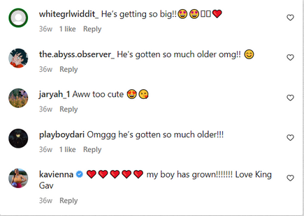 Commentaires positifs sur les vidéos de Gavin | Source : Instagram.com/gavsmomma20
