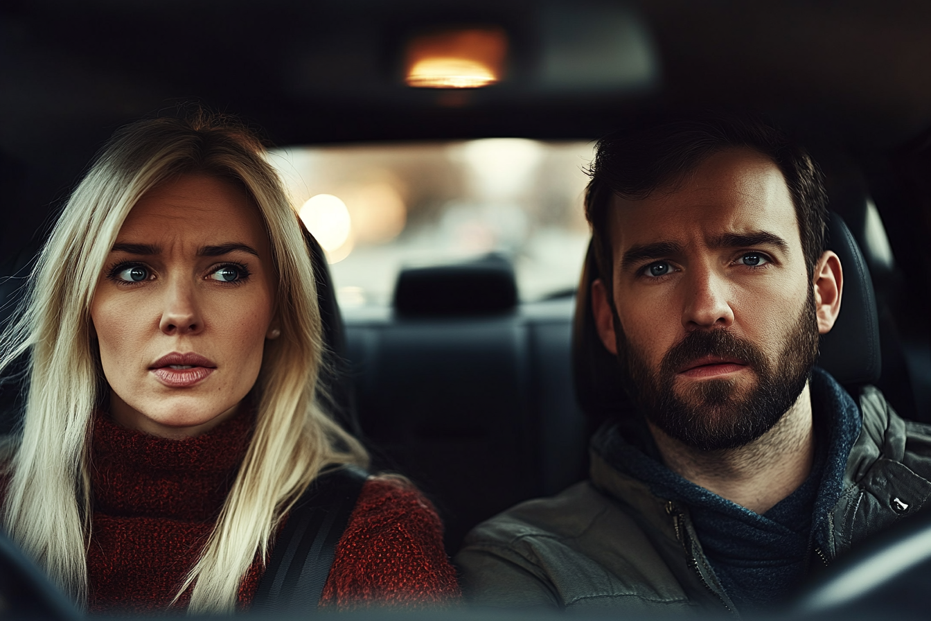 Un couple qui discute dans une voiture | Source : Midjourney