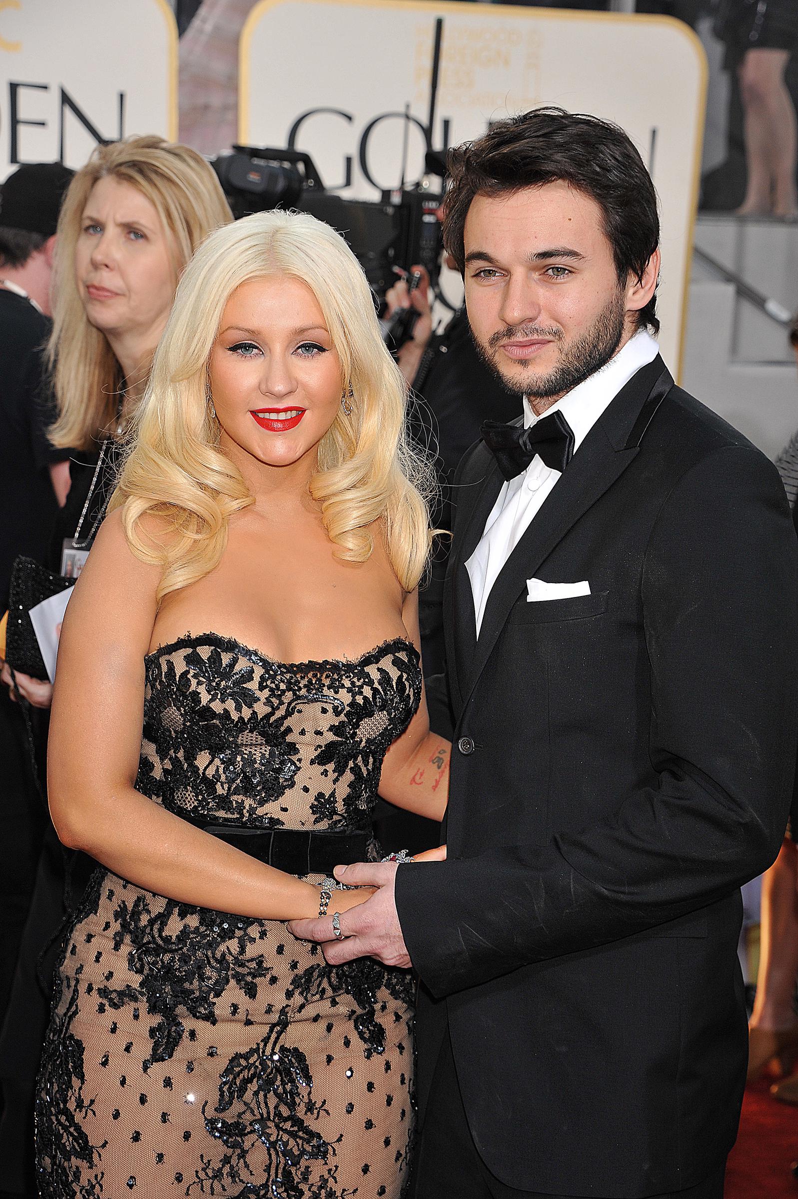 Christina Aguilera et Matthew Rutler lors de la 68e cérémonie des Golden Globe Awards à Beverly Hills, en Californie, en 2011. | Source : Getty Images