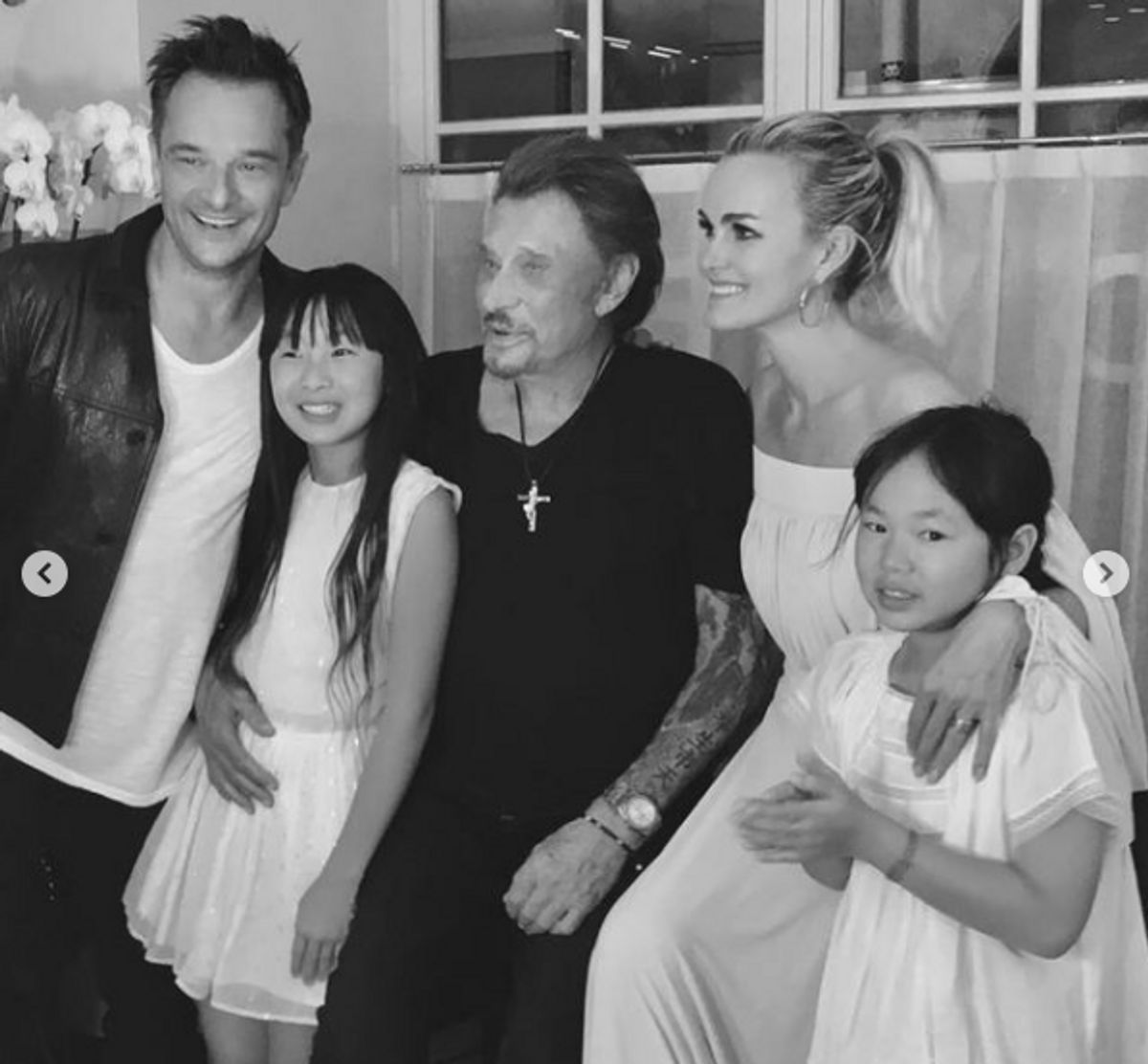 Johnny, Laeticia, David, Joy et Jade Hallyday | Source : Capture Instagram