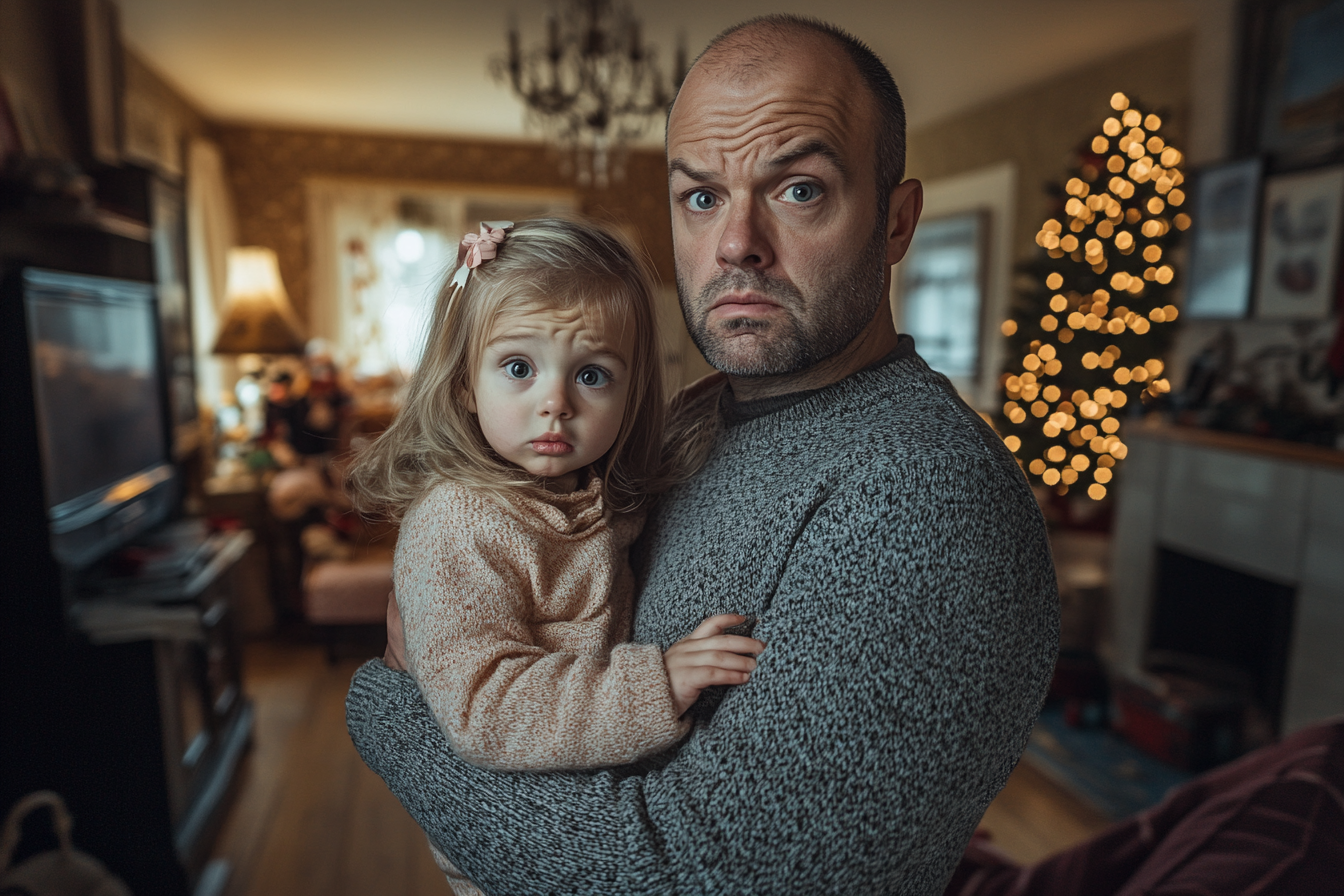 Un homme avec une petite fille dans les bras | Source : Midjourney