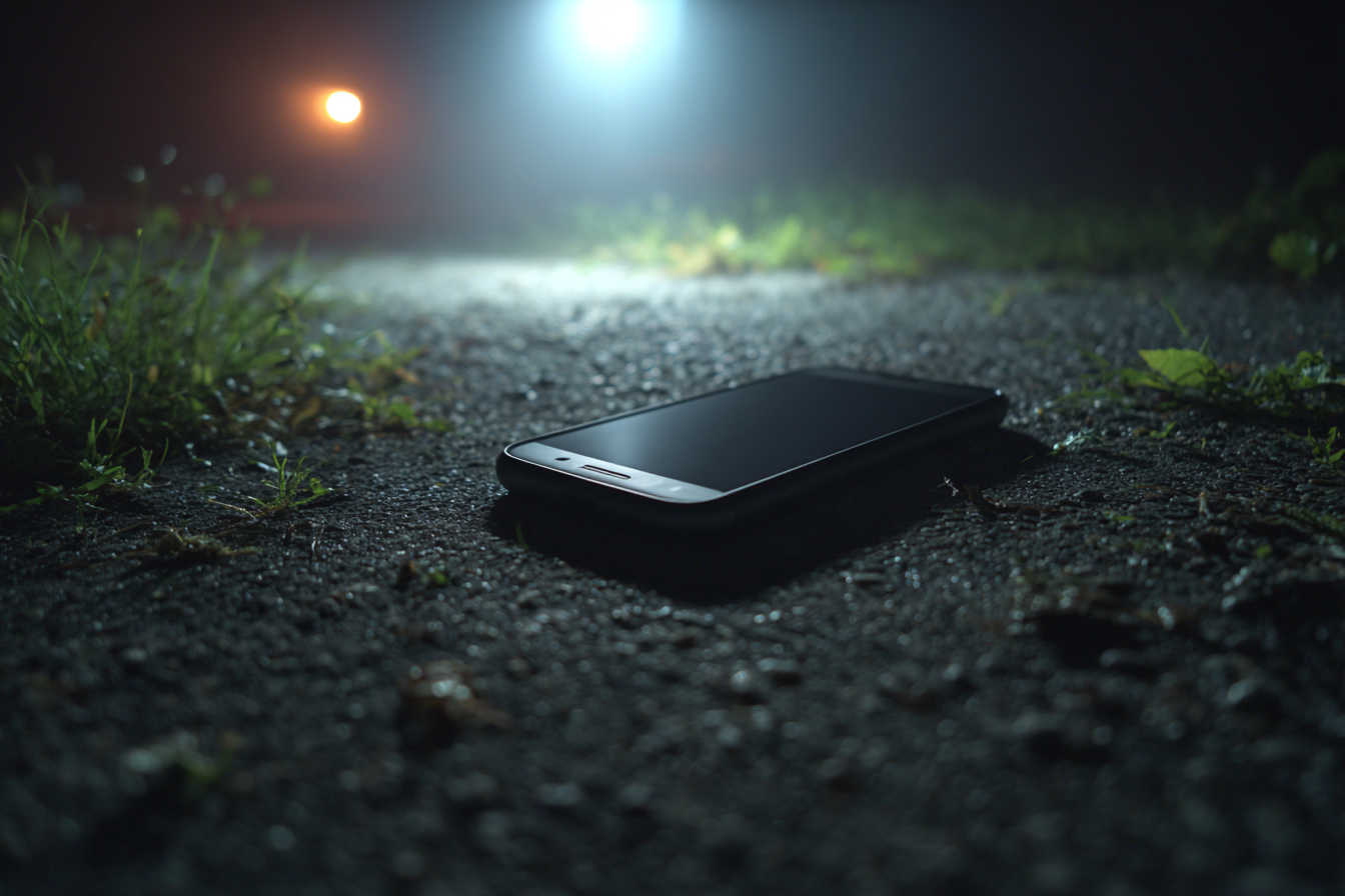 Un téléphone sur le sol | Source : Midjourney