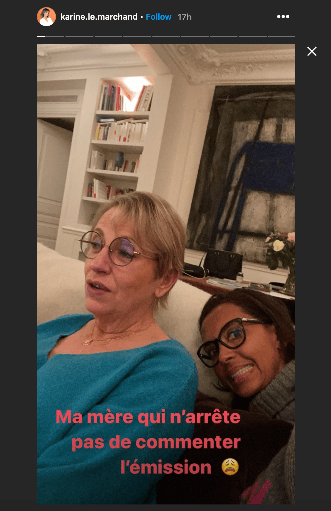 Karine Lemarchand  et sa mère. | Photo : Instagram/ karine.le.marchand