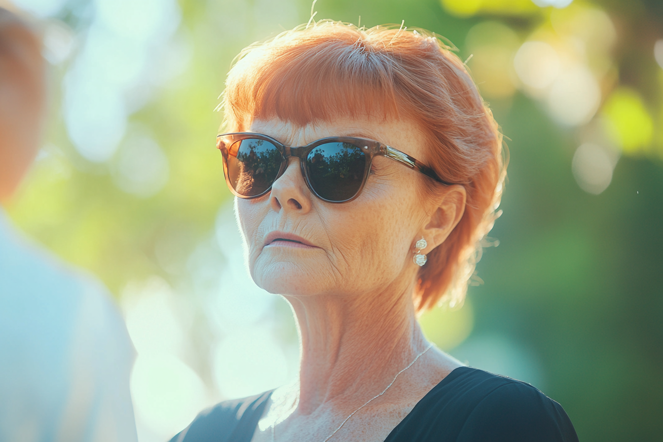 Une femme debout à l'extérieur | Source : Midjourney