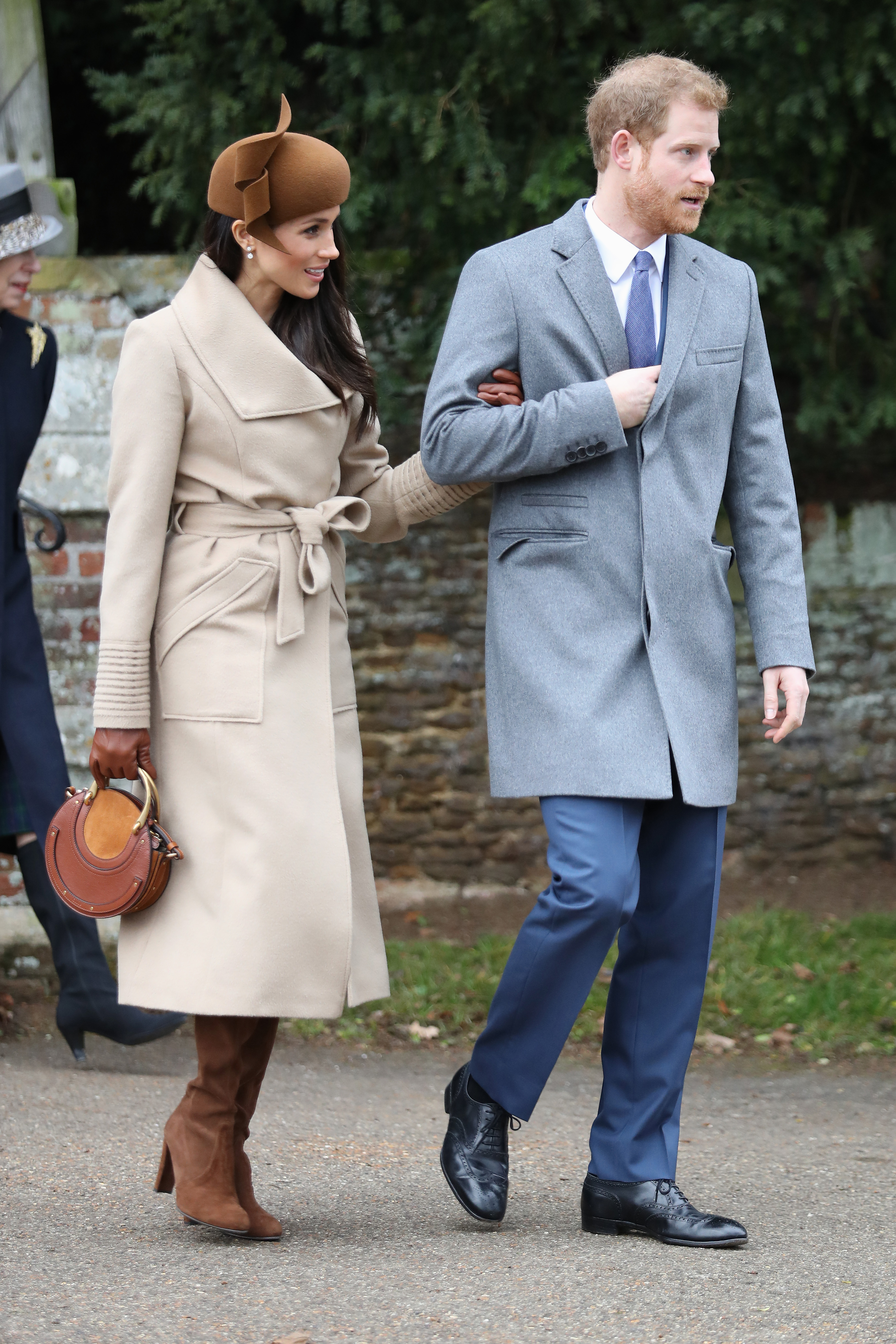 Meghan Markle et le prince Harry assistent au service religieux du jour de Noël, le 25 décembre 2017, à King's Lynn, en Angleterre. | Source : Getty Images