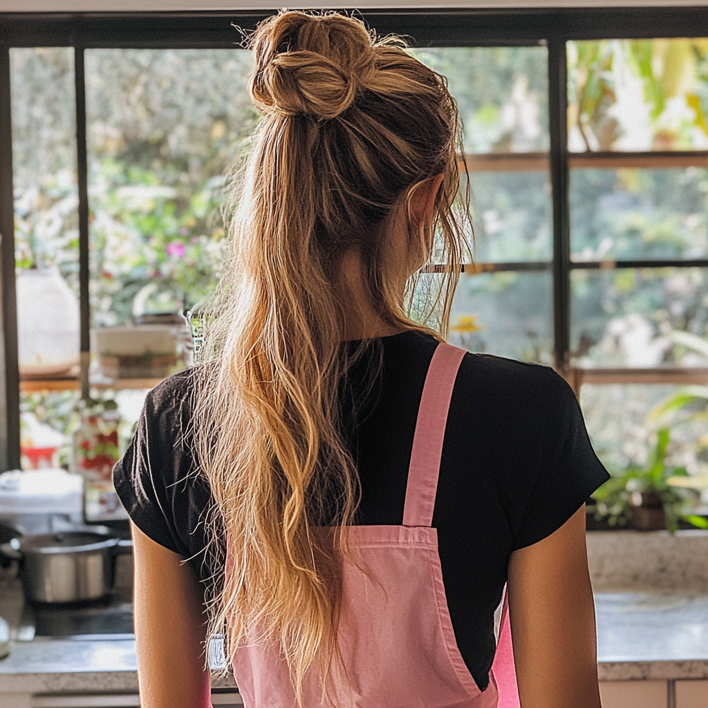 Une femme occupée dans la cuisine | Source : Midjourney