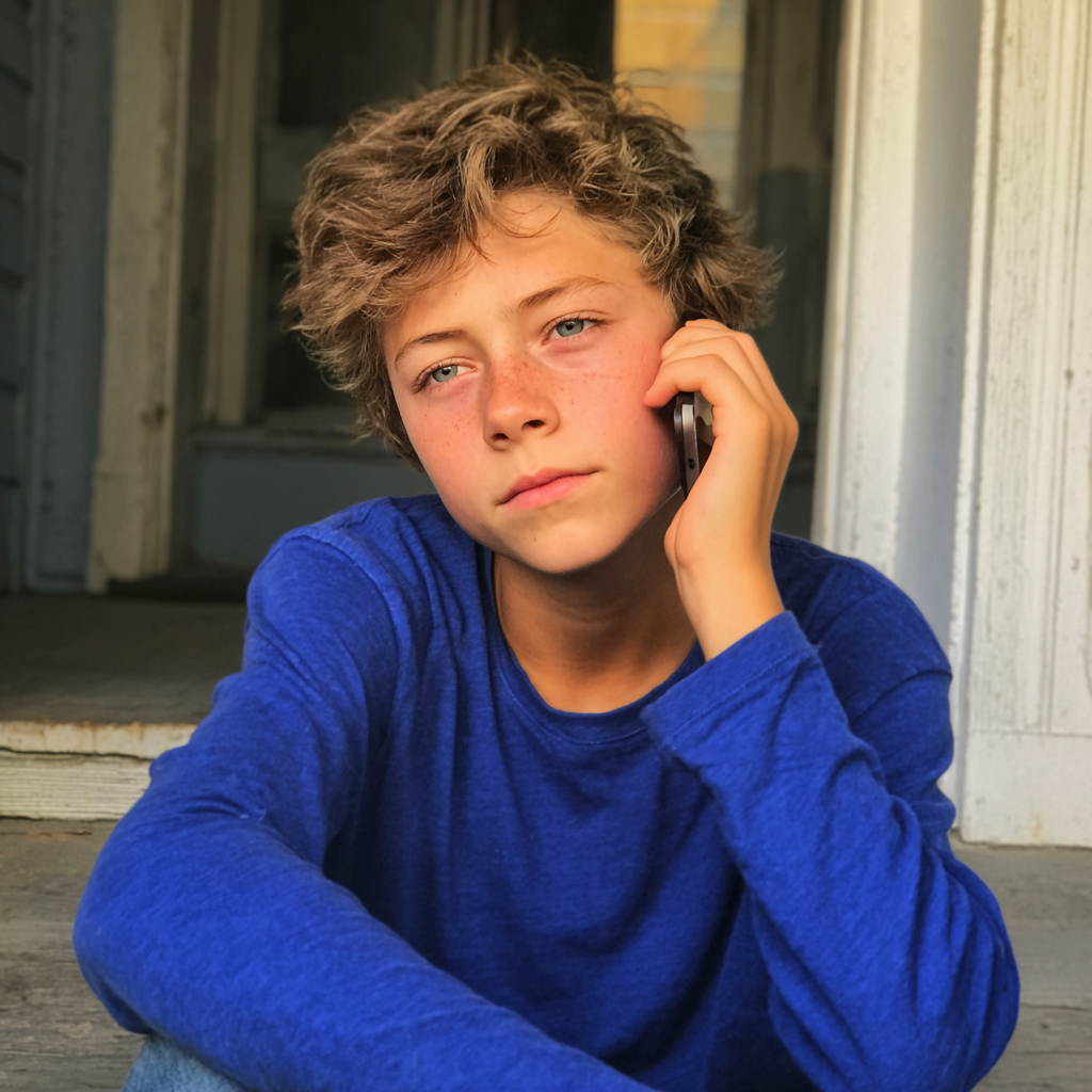 Un adolescent en train de parler au téléphone | Source : Midjourney