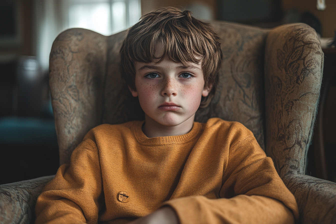 A boy sitting on a chair | Source: Midjourney