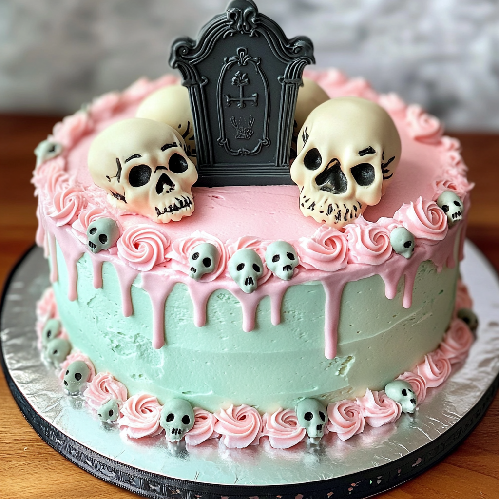 Un gâteau d'anniversaire morbide | Source : Midjourney