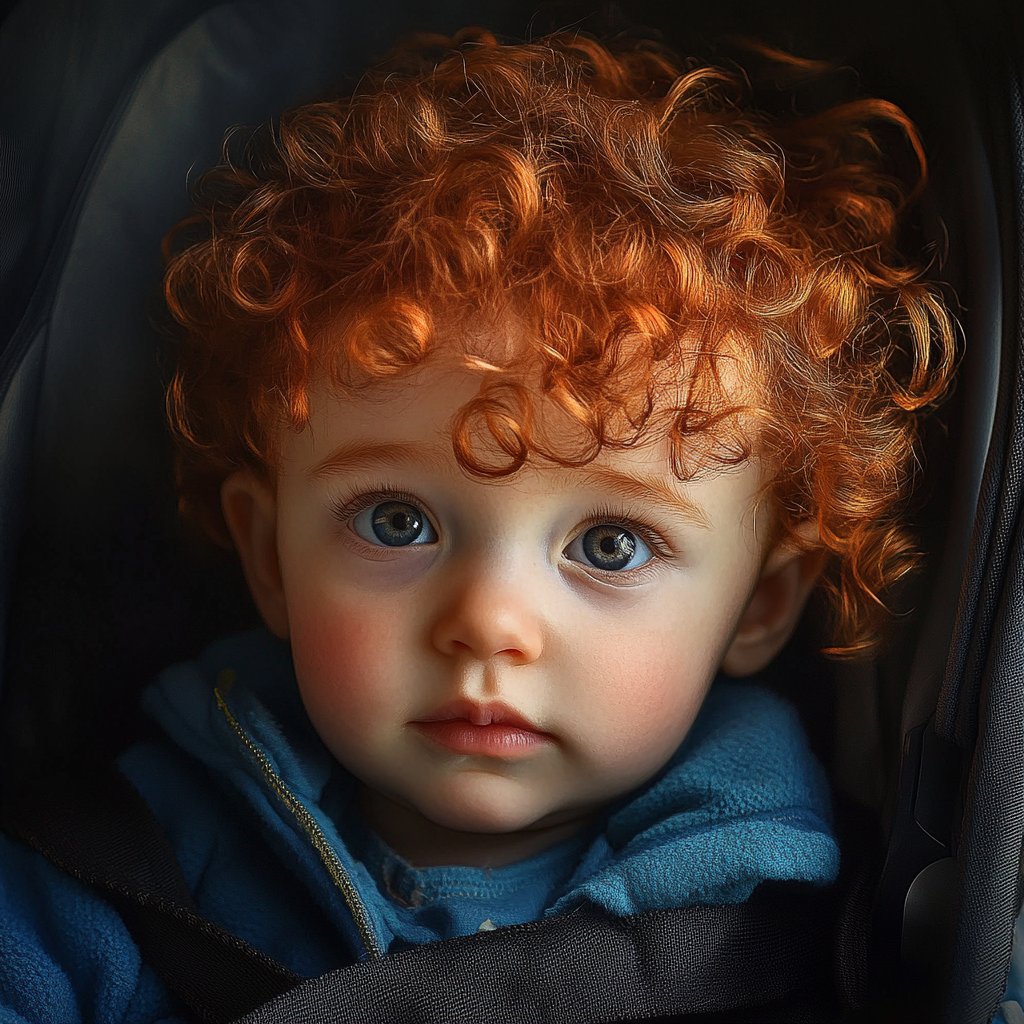 A baby with curly red hair | Source: Midjourney