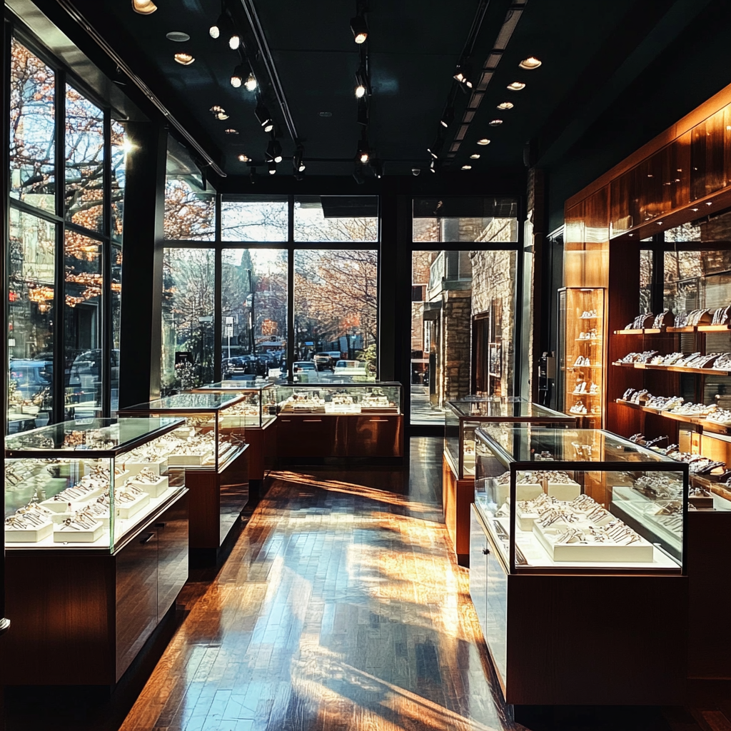 L'intérieur d'une bijouterie | Source : Midjourney