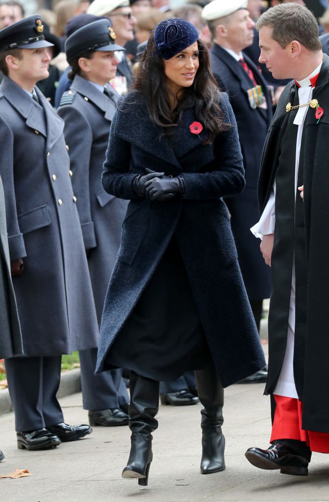 Meghan Markle assiste au champ de commémoration annuel à Londres, en Angleterre, le 7 novembre 2019 | Photo: Getty Images