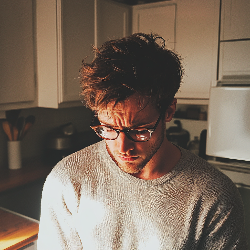 Un homme debout dans une cuisine | Source : Midjourney