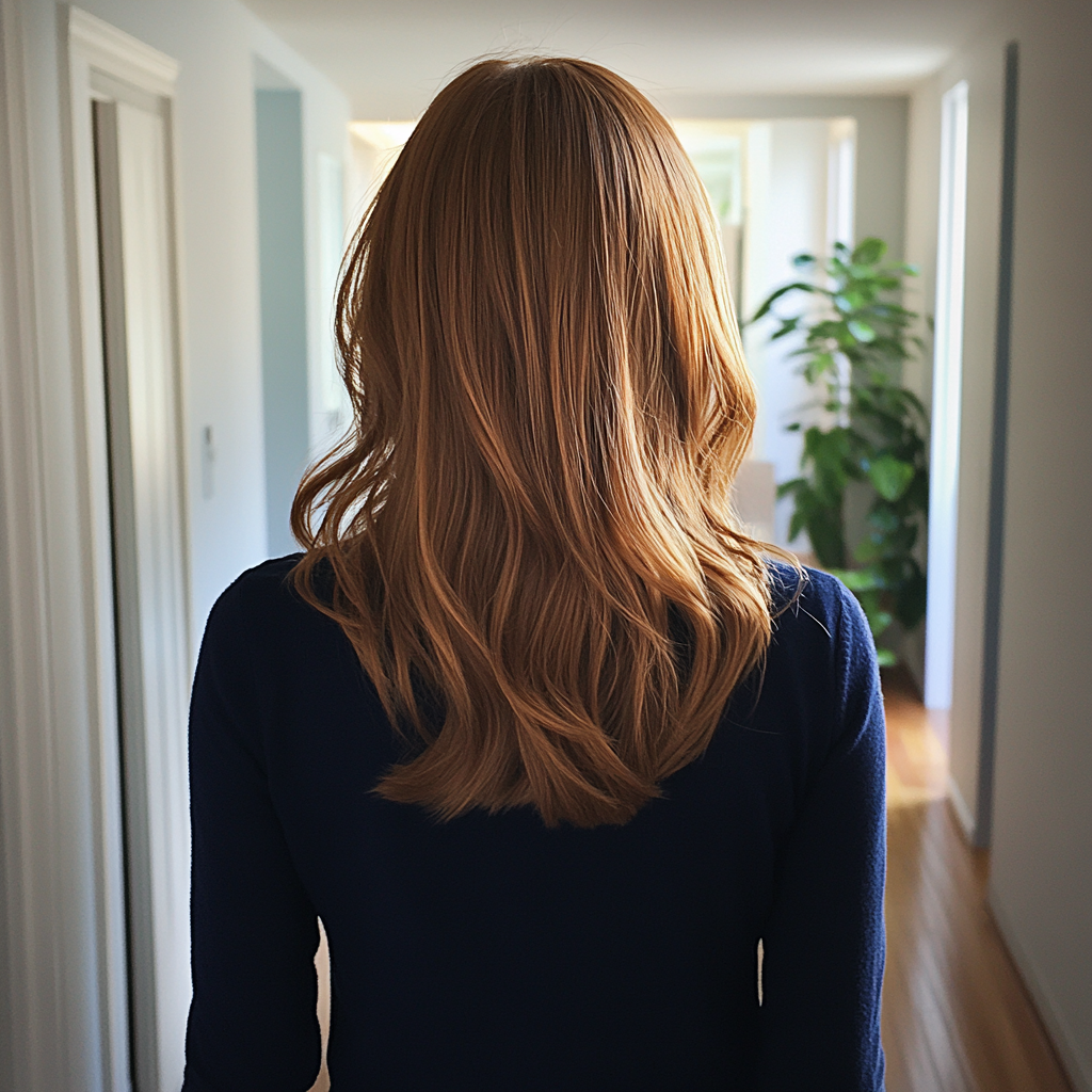 Une femme marchant dans un couloir | Source : Midjourney