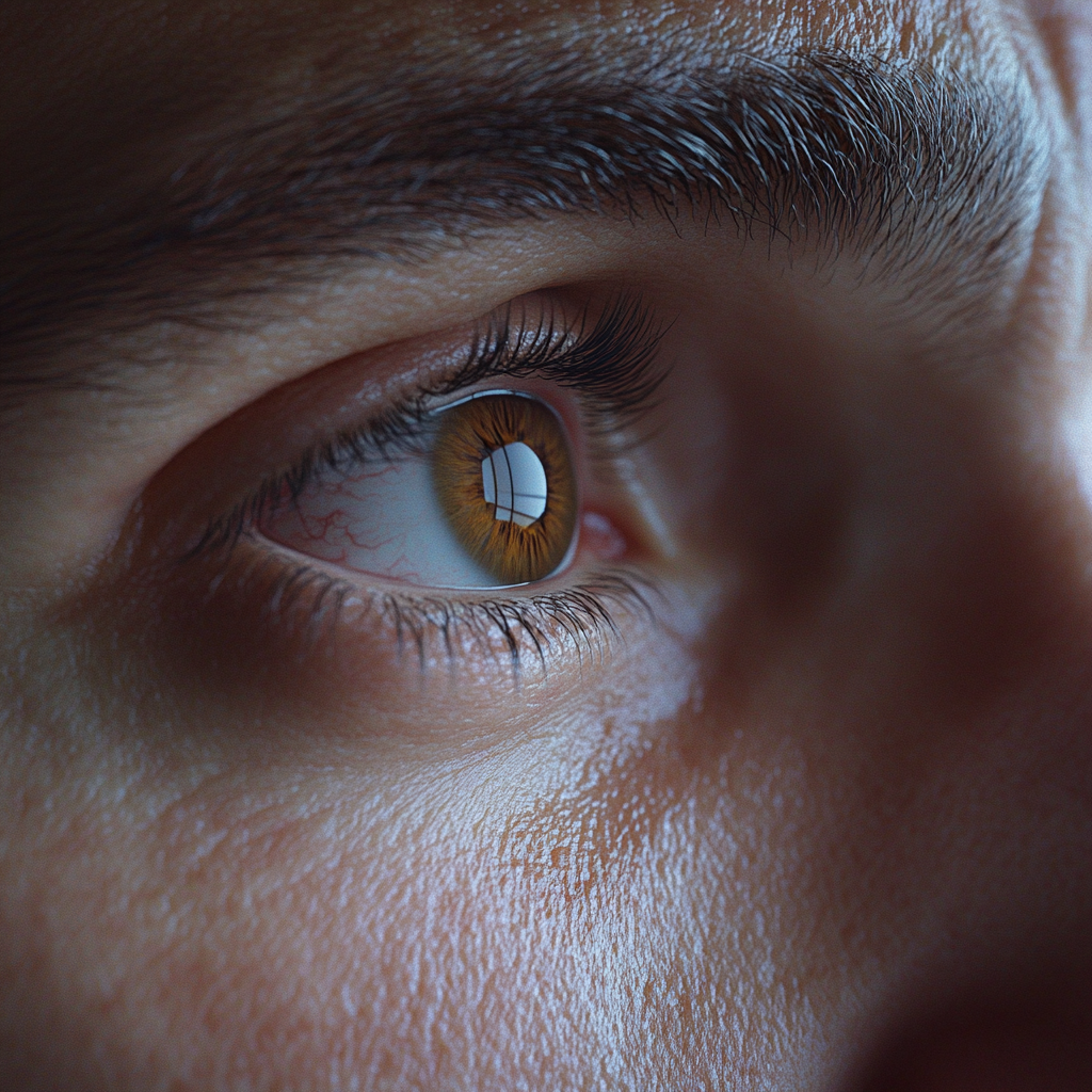 Un gros plan du visage d'un homme | Source : Midjourney
