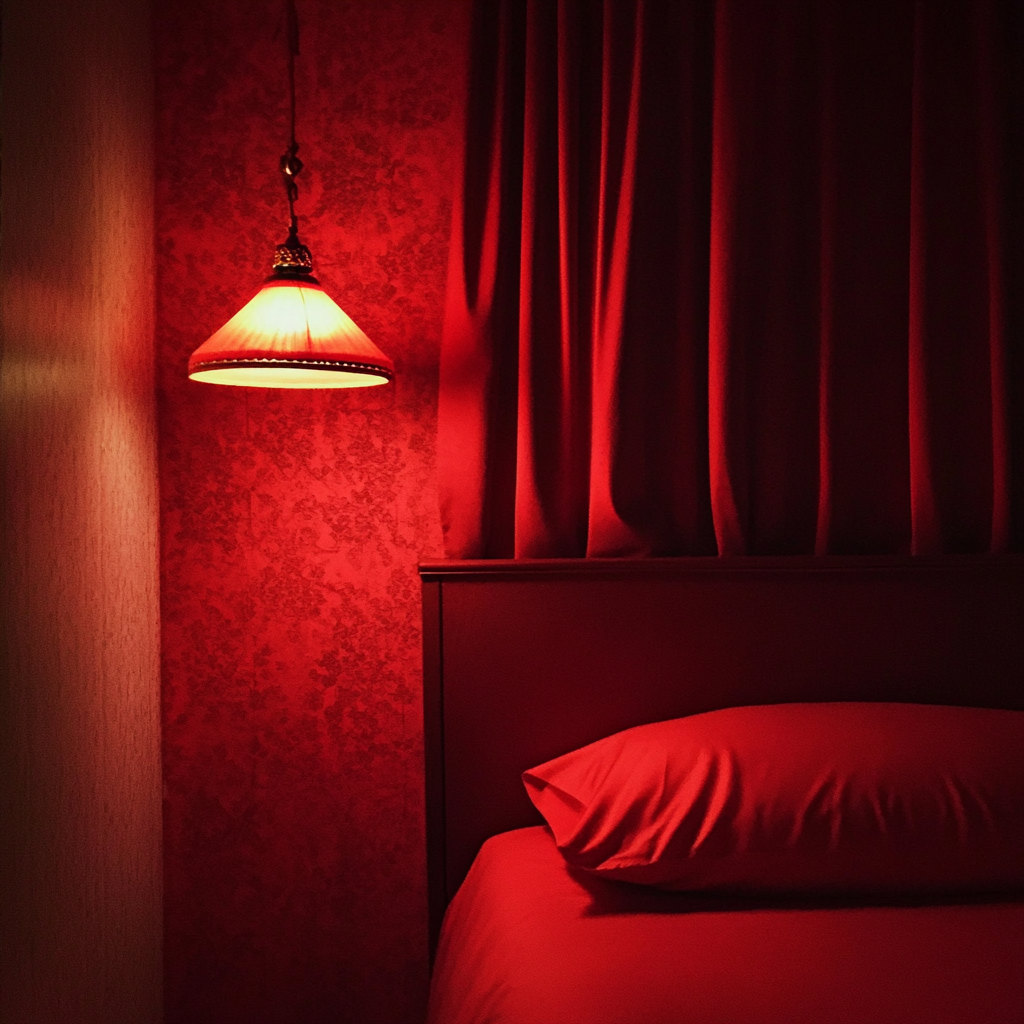 Une chambre rouge | Source : Midjourney