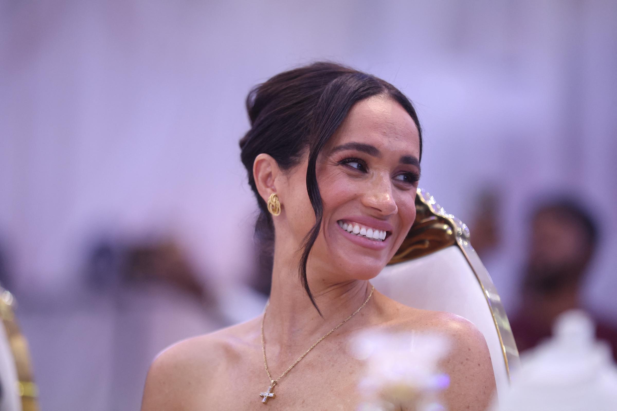 Meghan Markle au quartier général de la défense nigériane à Abuja le 11 mai 2024 | Source : Getty Images