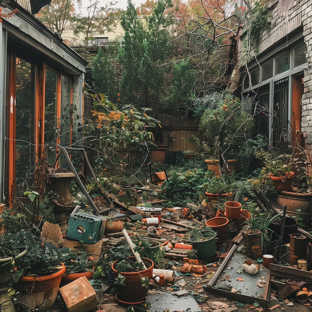 Un jardin en ruine | Source : Midjourney