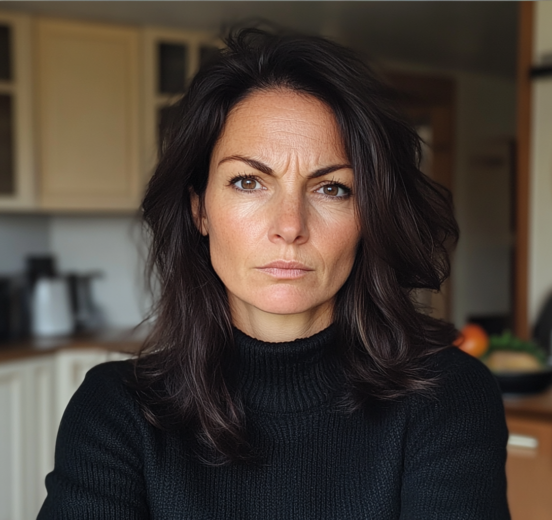 Gros plan sur une femme qui fronce les sourcils | Source : Midjourney