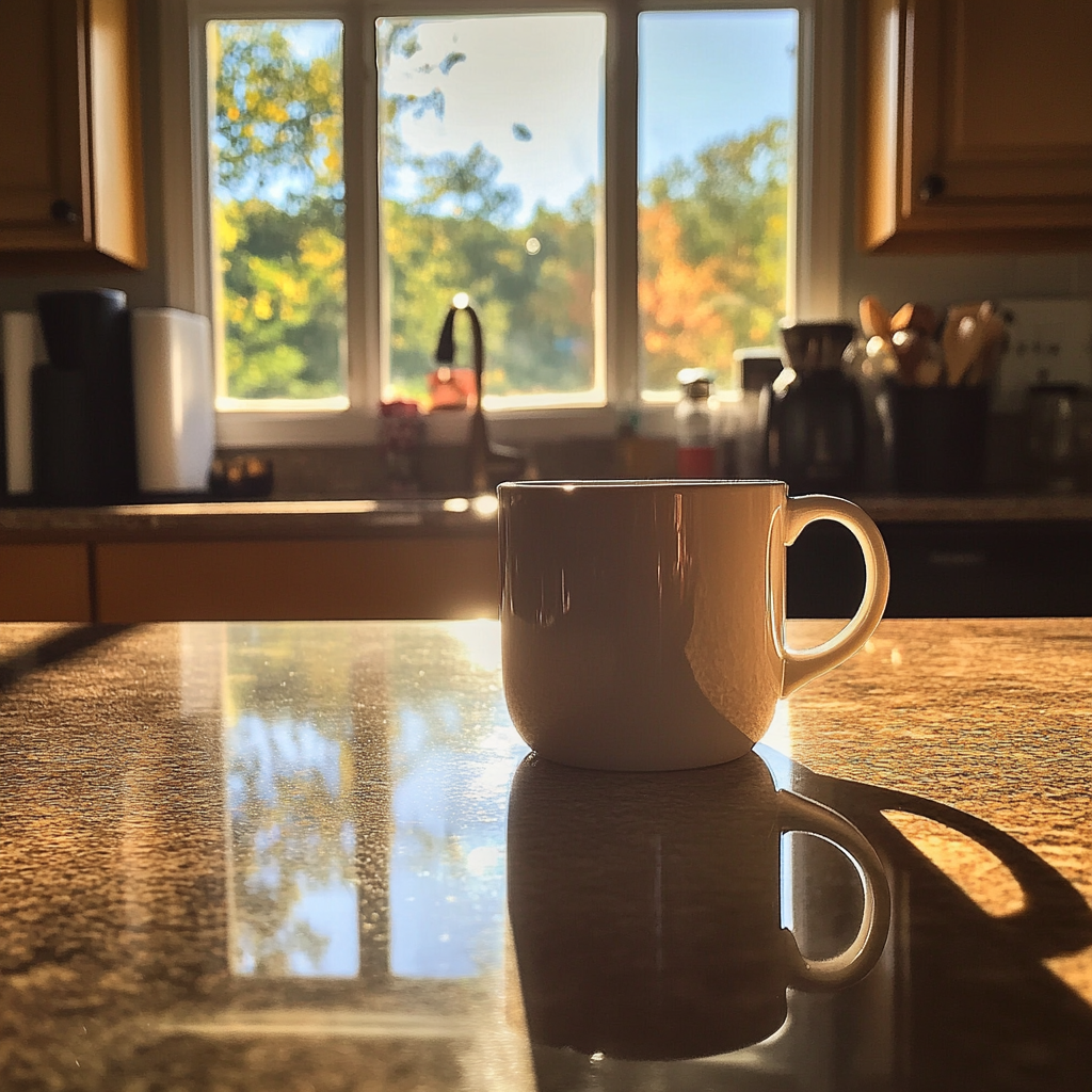 Une tasse sur un comptoir de cuisine | Source : Midjourney