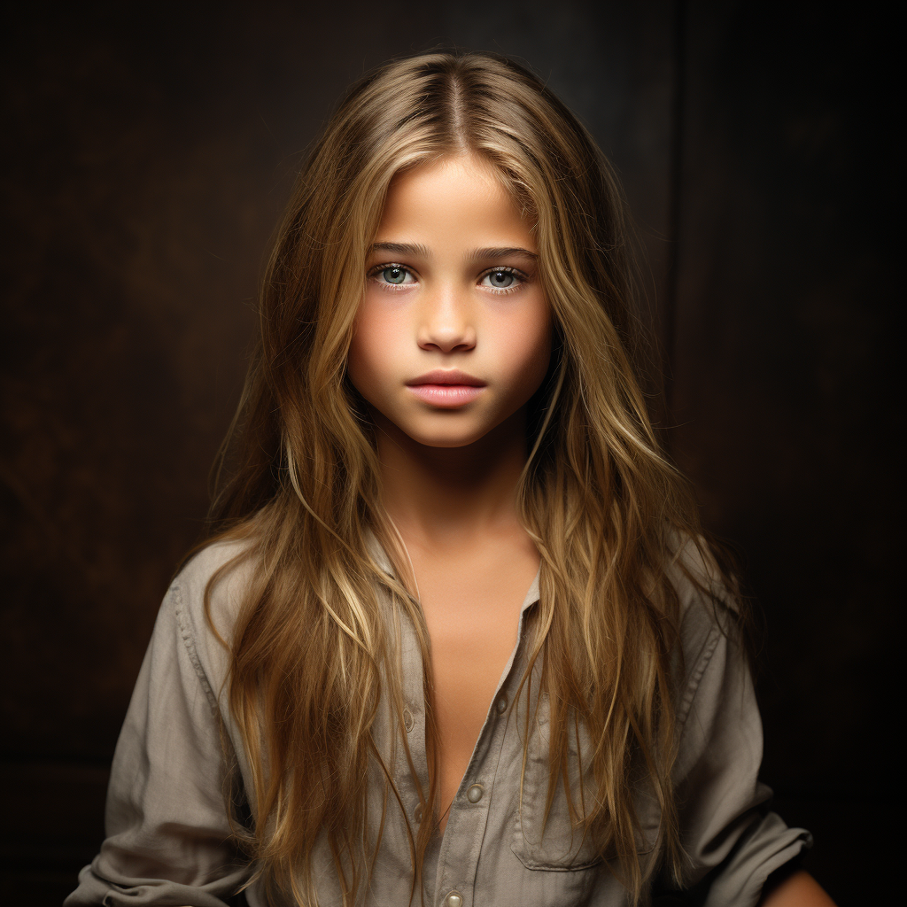 La fille potentielle de Jennifer Aniston et Brad Pitt en tant que jeune fille via AI | Source : Midjourney