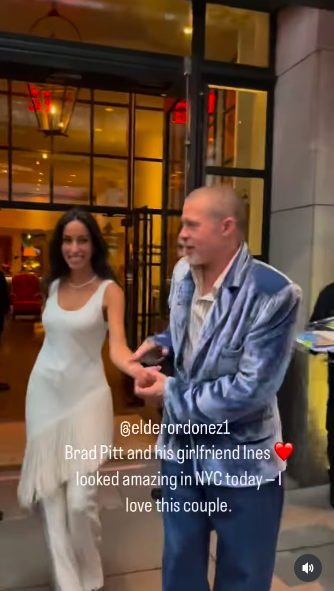 Brad Pitt guidant Ines de Ramon. | Source : Instagram/elderordonez1