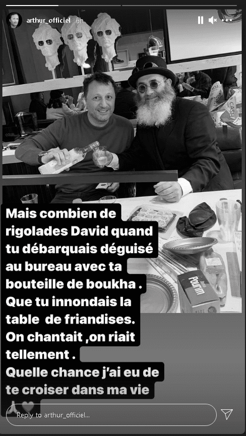 Photo d'arthur et de David Zaoui. | Photo : Story Instagram / Arthur_officiel