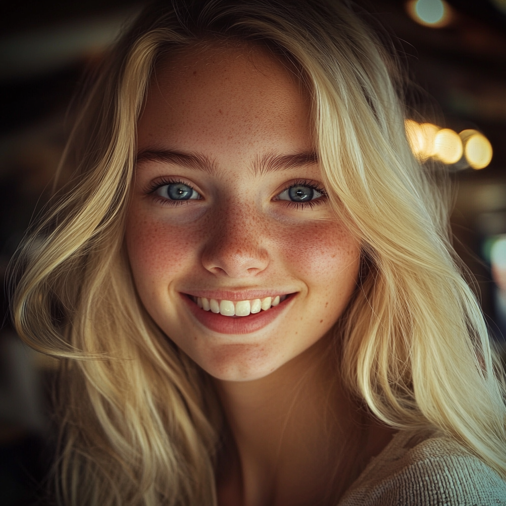 Une adolescente souriante | Source : Midjourney