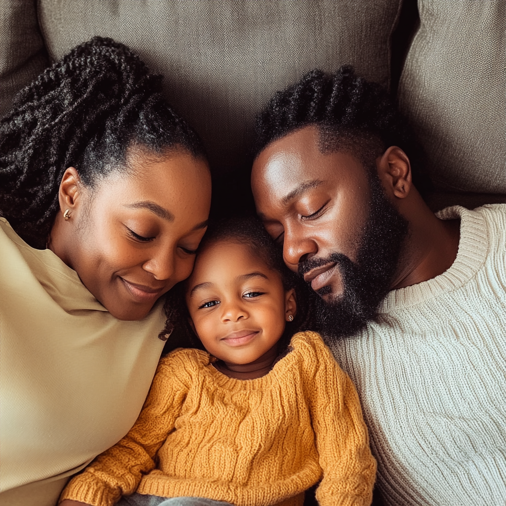 Un couple en train de tisser des liens avec sa fille | Source : Midjourney