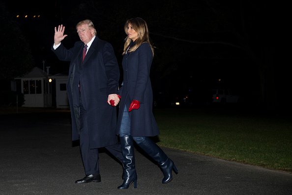 Le président Donald Trump et la première dame Melania Trump arrivent à la Maison Blanche le 25 novembre 2018 à Washington, DC | Photo: Getty Images
