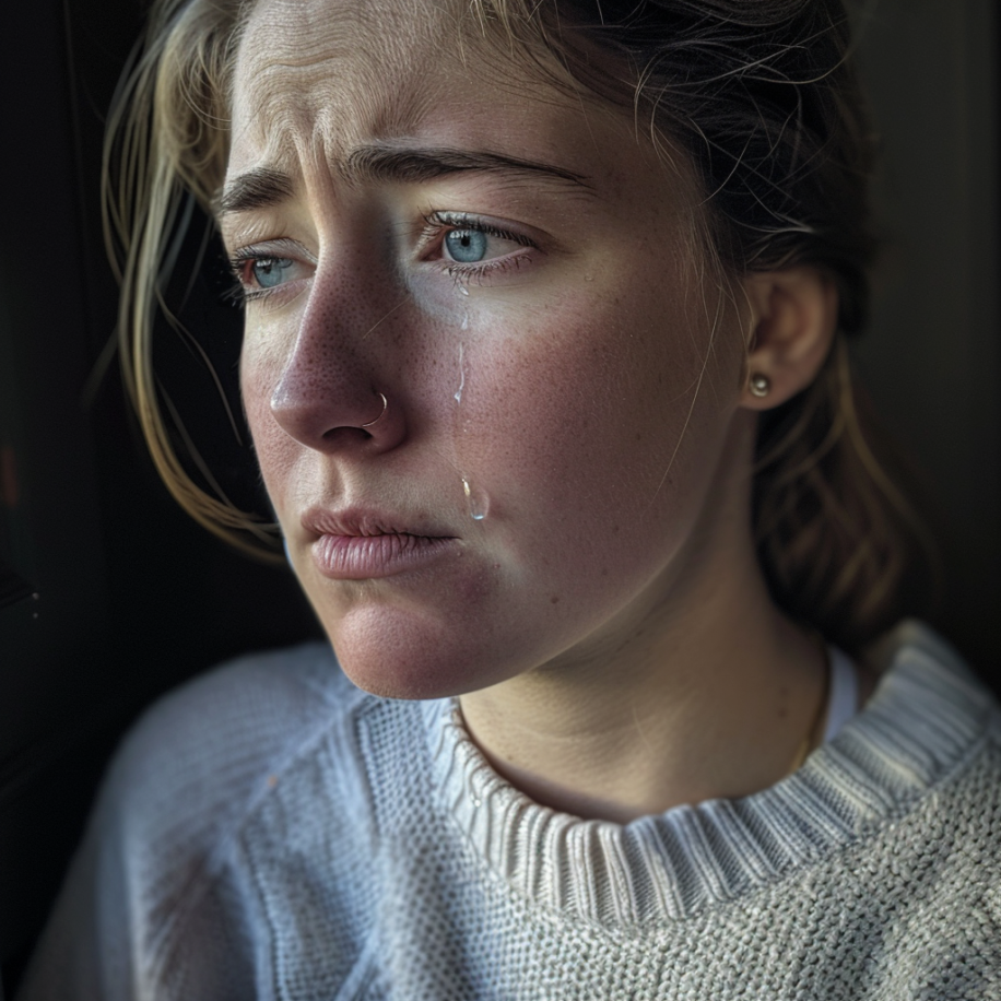 Une femme qui pleure après une rupture | Source : Midjourney