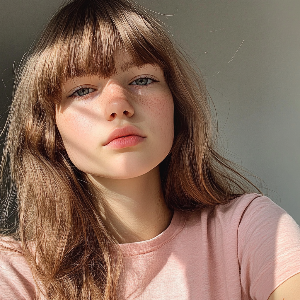 Une adolescente avec une frange | Source : Midjourney