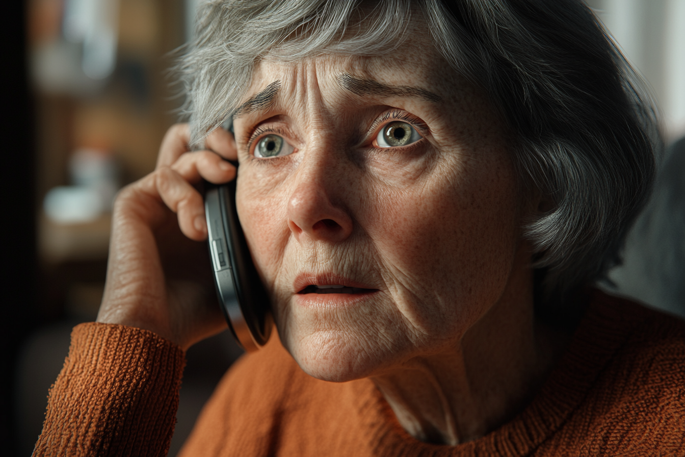 Une femme qui parle au téléphone | Source : Midjourney