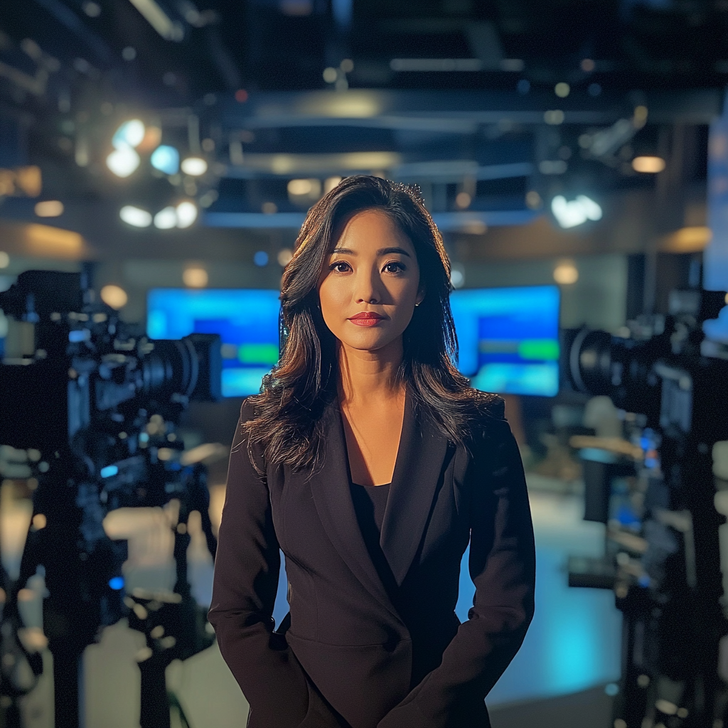 Un nouveau journaliste dans un studio | Source : Midjourney