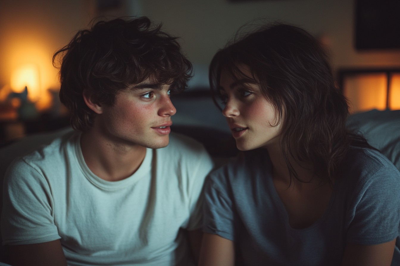 Couple discutant dans leur chambre à coucher | Source : Midjourney