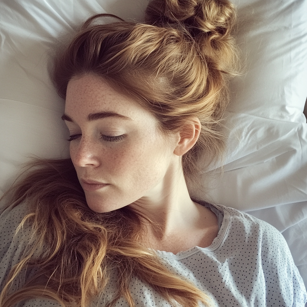 Une femme dans un lit d'hôpital | Source : Midjourney